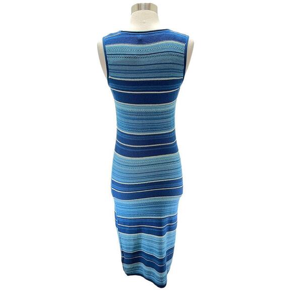 Lauren Ralph Lauren NWT Sleeveless Knit Tank Dress Cotton Striped Blue Small - Picture 3 of 8